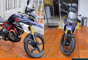 Imagen de motocicleta BMW G310GS modelo 2022 en venta, diseño deportivo, en excelente estado y con documentos al día.