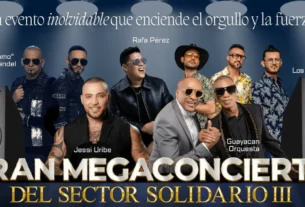 Imagen promocional del Megaconcierto del Sector Solidario III, evento musical dirigido a asociados y sus familias.