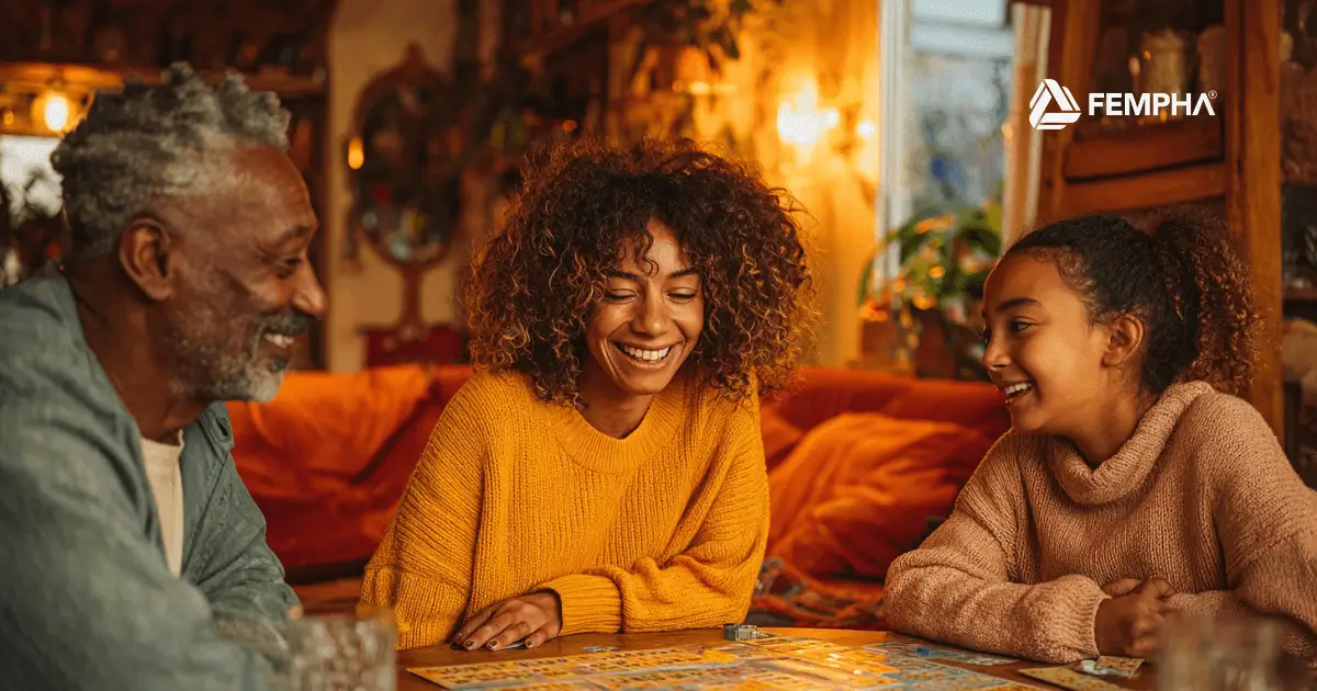 Imagen informativa sobre cómo descargar los cartones del Bingo Virtual FEMPHA.